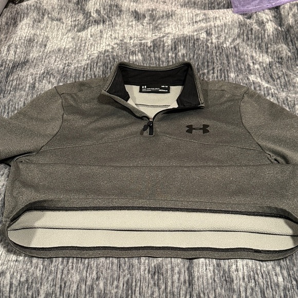 Under Armour Charcoal Quarter-Zip Pullover VGUC - Picture 3 of 9
